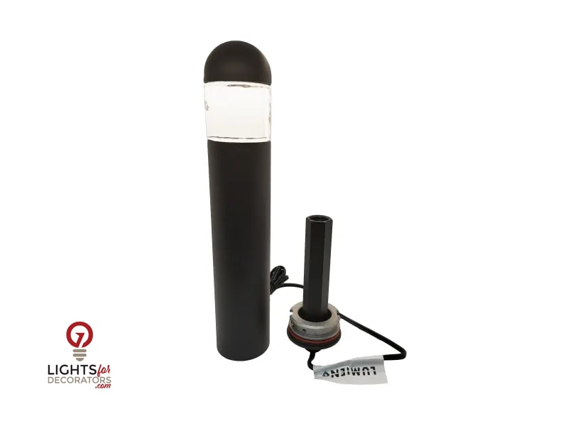 Lumien Modular Rounded Top Bollard Path / Area Light - Black - Aluminum