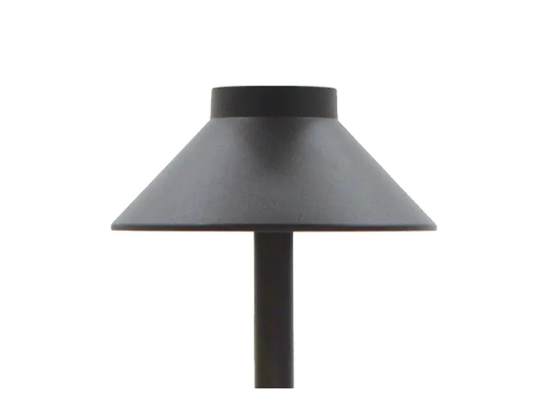 Lumien Integrated LED Flat Top Dome Hat Path / Area Light - Black Aluminum (4 Watt, 2700K) — view 2
