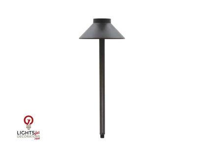 Lumien Integrated LED Flat Top Dome Hat Path / Area Light - Bronze Finished Aluminum (4 Watt, 2700K)