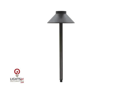 Lumien Integrated LED Flat Top Dome Hat Path / Area Light - Black Aluminum (4 Watt, 3000K)