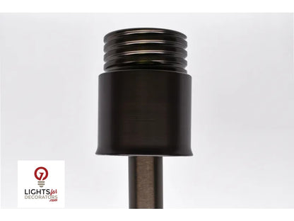 Lumien Pro 16" Riser with Module/ADJ Beam Spread Path Light - Antique Brass (7 Watt, 2700-5700K)