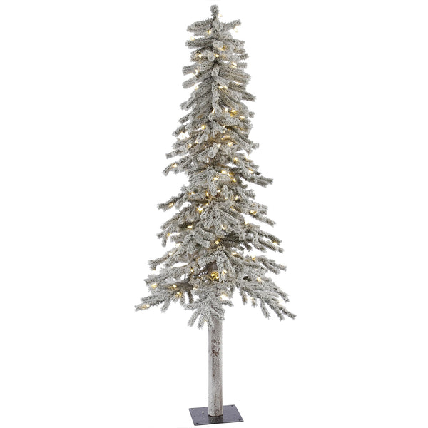 6' x 33" Flocked Alpine Tree