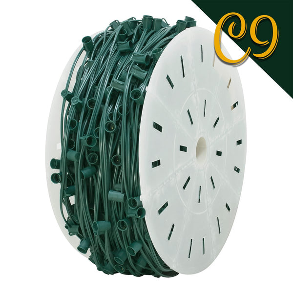 C9 Cord - SPT-1 - 1,000' Reel - 15" Socket Spacing - Green