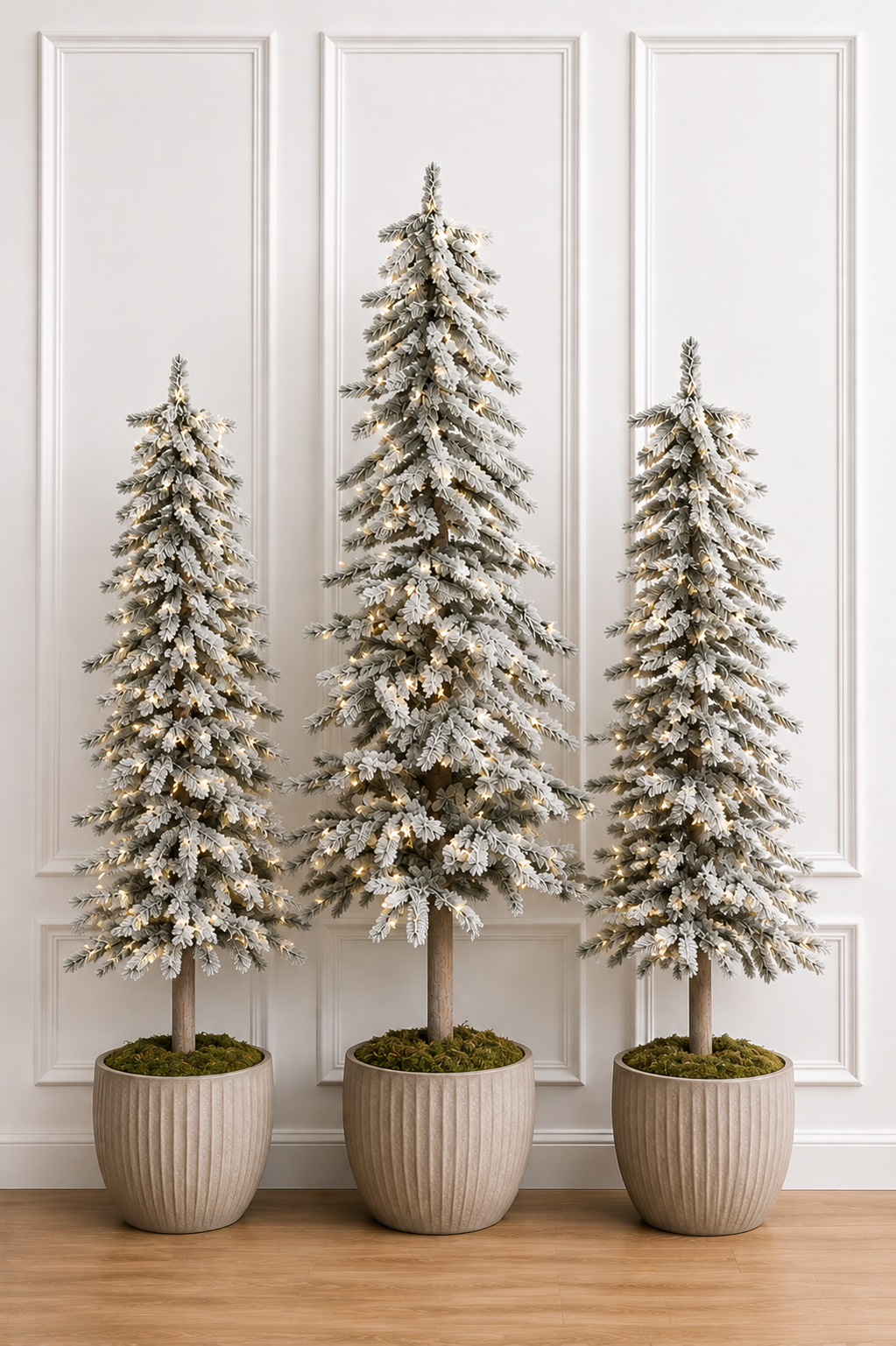 3' Flocked Alpine Accent Tree - Prelit 3' x 21"