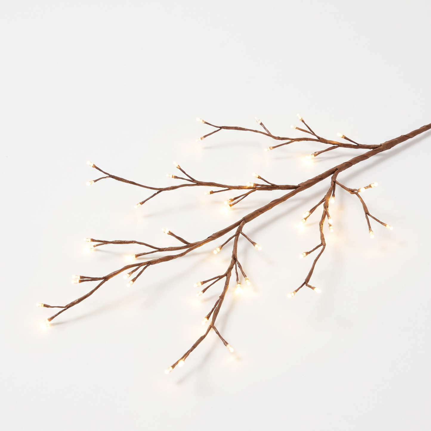 Warm White Big Seed Cluster Twig - Brown Brown