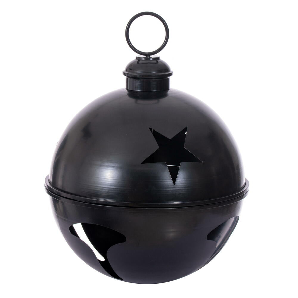 20" Matte Iron Bell Ornament - Black Black — view 2