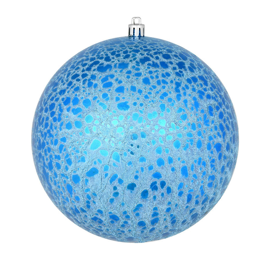 4" Crackle Ball Ornament - Set of 6