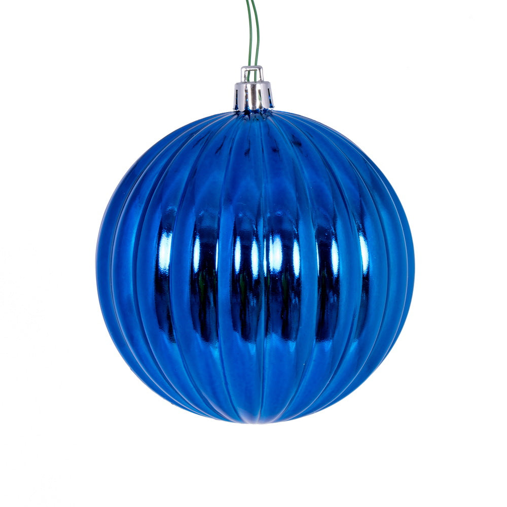 10" Shiny Lined Ball Ornament - Set of 6 — view 1