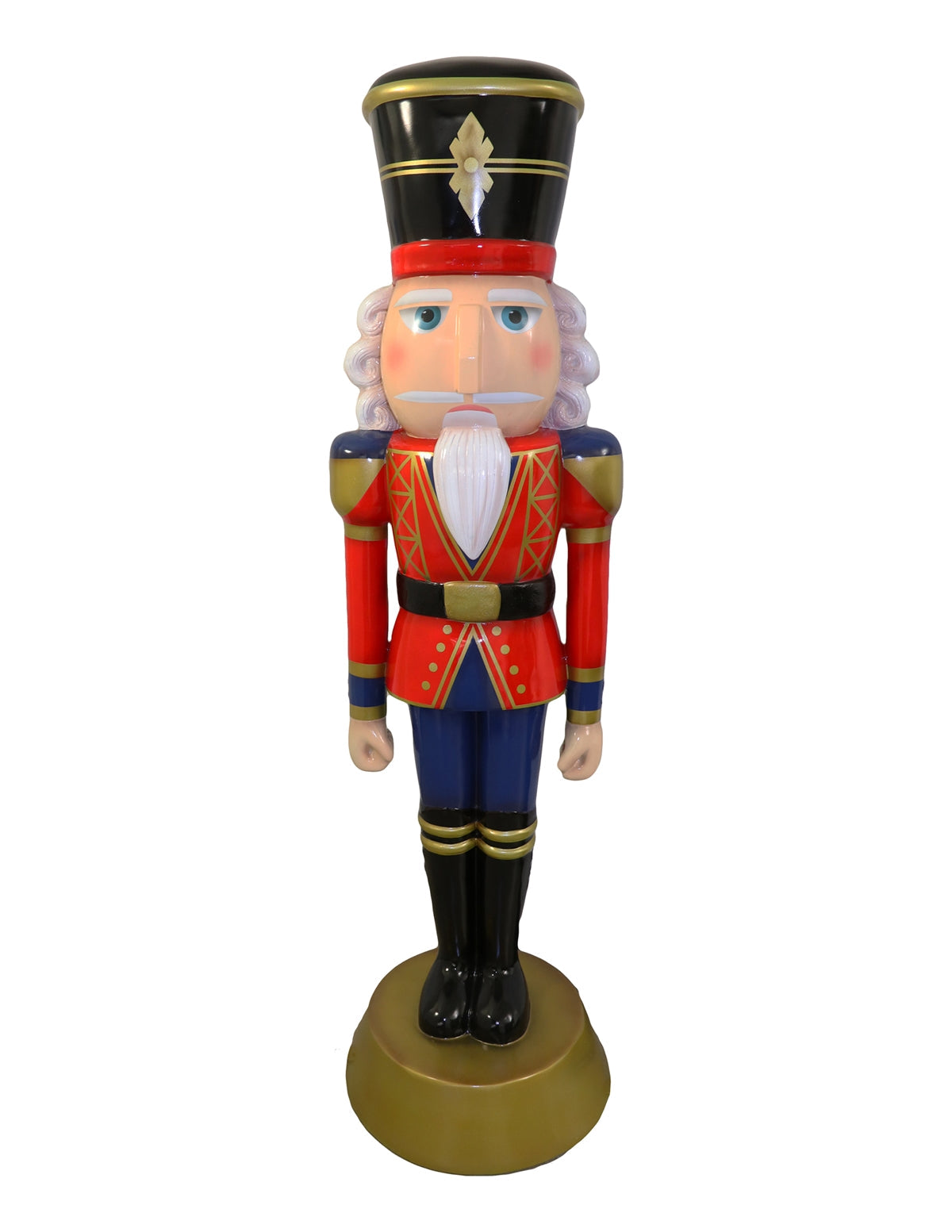 6' Nutcracker Resin Display - Blue / Red 6'- Blue / Red- Noble — view 1