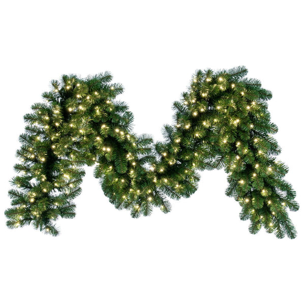 9' X 20" Deluxe Sequoia Fir Garland - Warm White