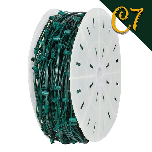 C7 Cord - SPT-1 - 1,000' Reel - 12" Socket Spacing - Green