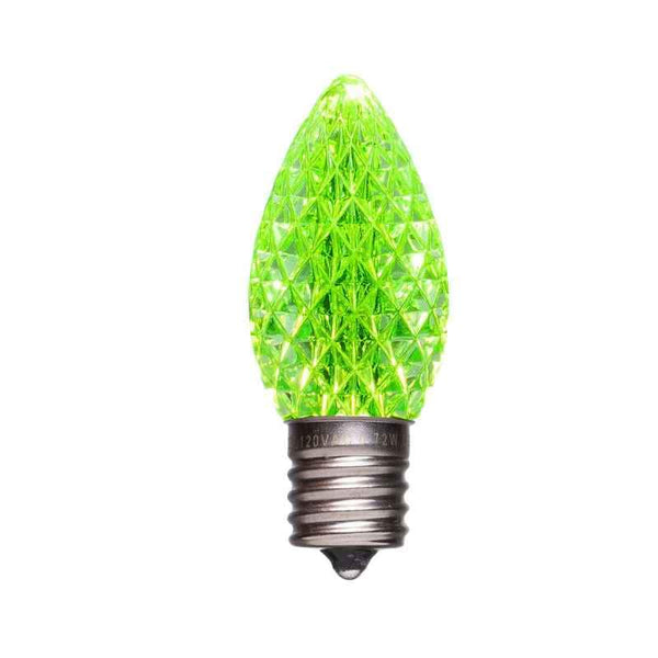 Lime Green - LED C9 Faceted Bulb