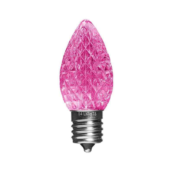 Pink - LED C9 Faceted Bulb