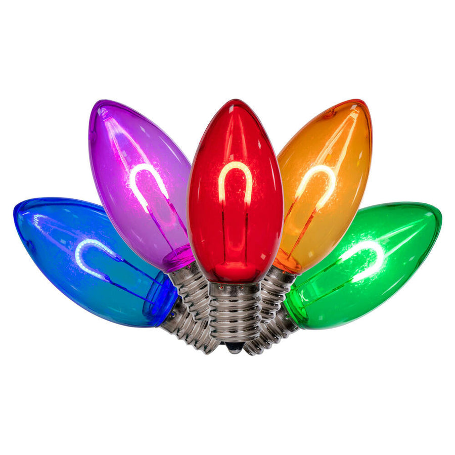 Multi Colored LED C9 - Smooth Arched Filament Bulb Multi Color- Arched
