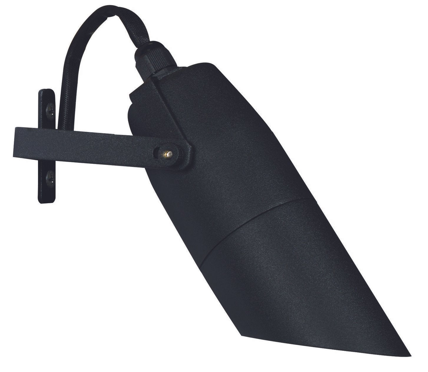 Aluminum Adjustable Down Light, Black, No Lamp — view 1