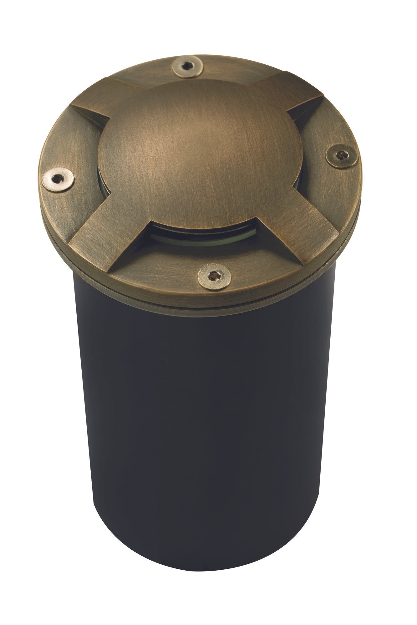 Brass 360º 4-Direction Marker Light, Antique Bronze, No Lamp — view 1