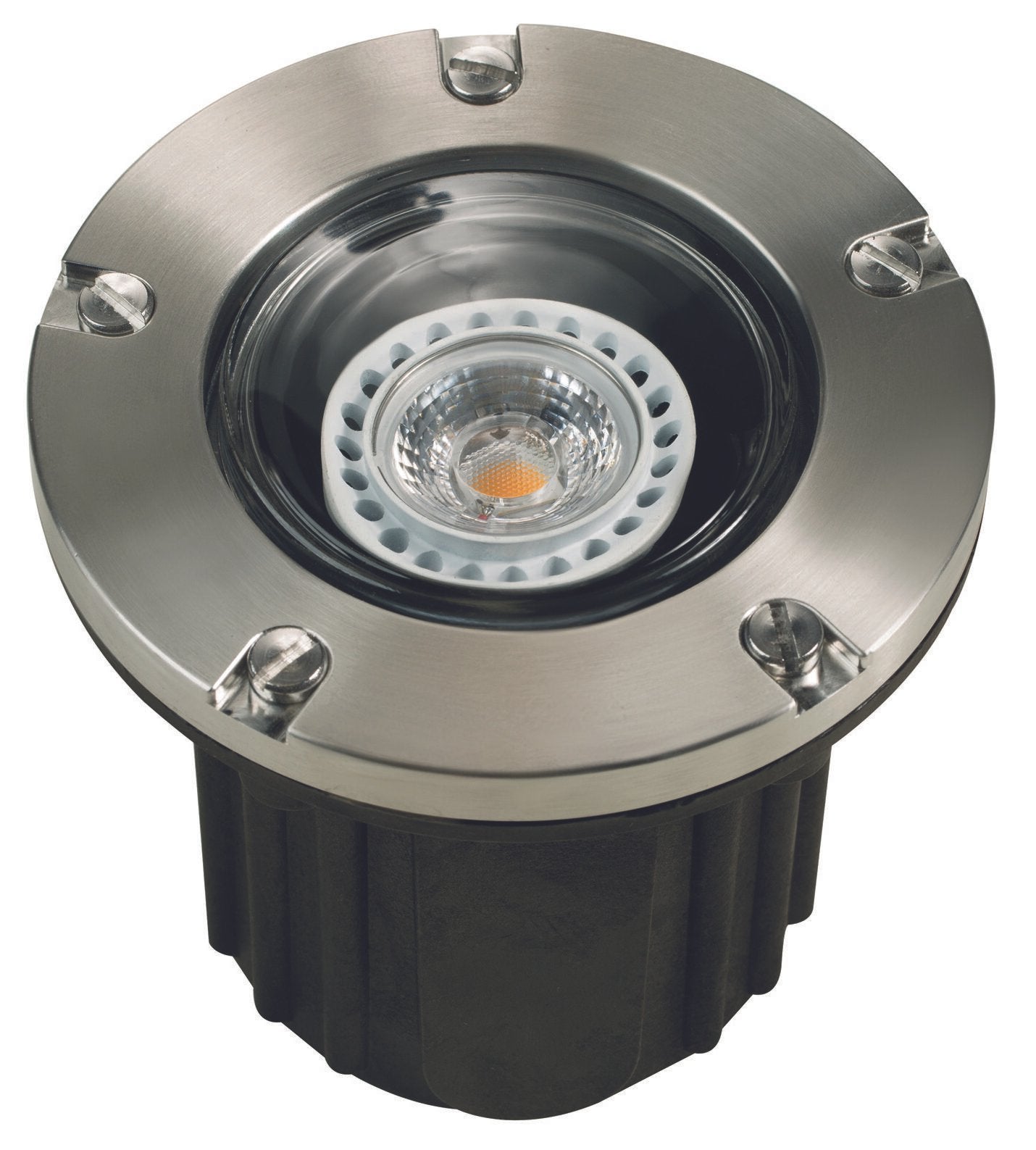 Stainless Steel Adjustable Lensed Well Light, 316 Marine Grade Stainless Steel, No Lamp — view 1