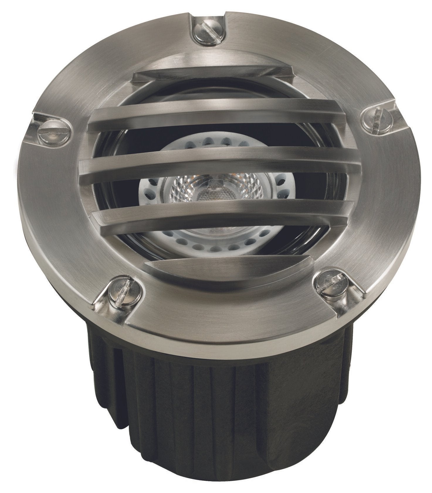 Stainless Steel Adjustable Louvered Well Light, 316 Marine Grade Stainless Steel, No Lamp — view 1