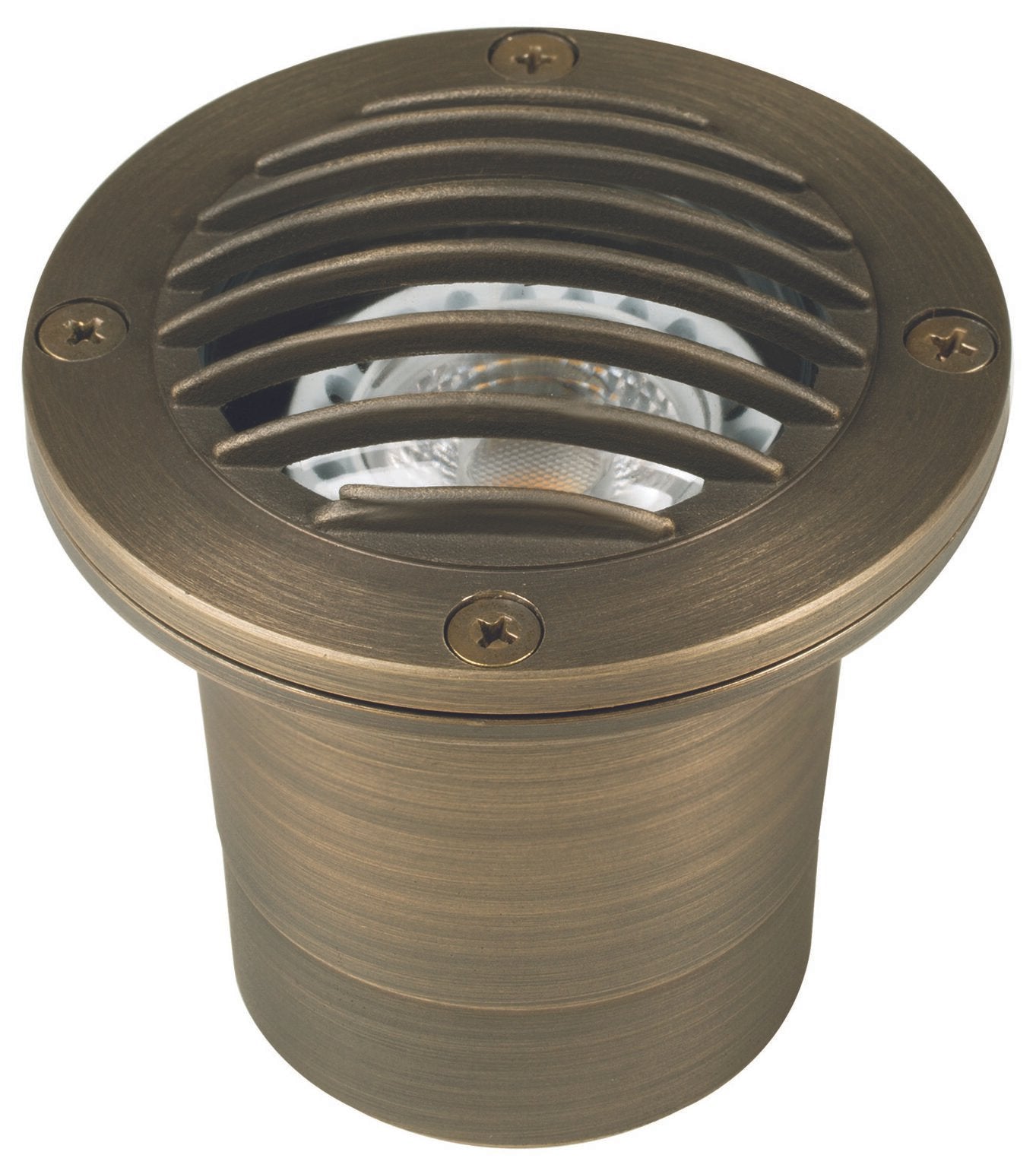 Stainless Steel Louvered Well Light, 316 Marine Grade Stainless Steel, No Lamp — view 1