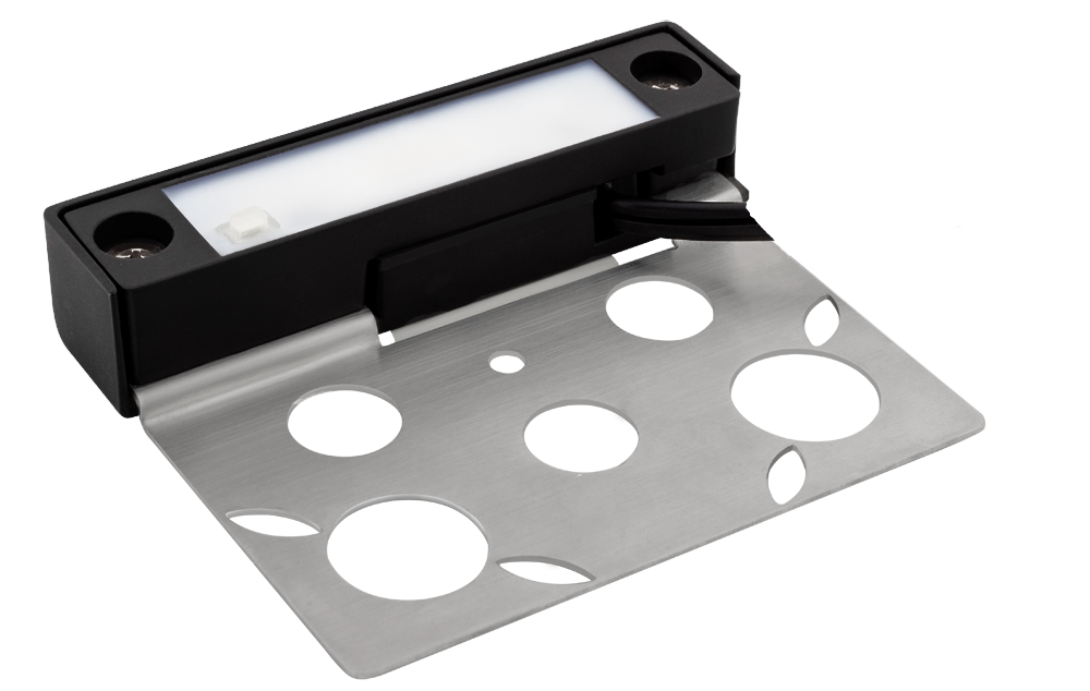 Aluminum 4" Small Rail Light 2700K/3000K Color Temp, Black, Integrated LED — view 1