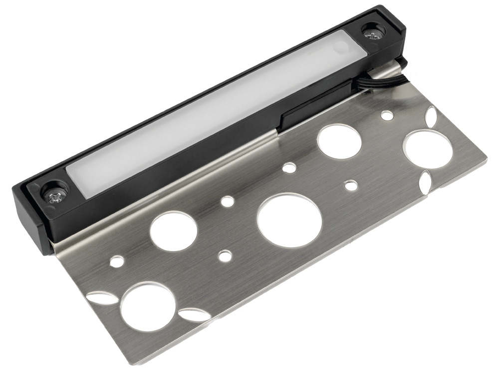 Aluminum 7" Rail Light 2700K/3000K Color Temp, Black, Integrated LED — view 1