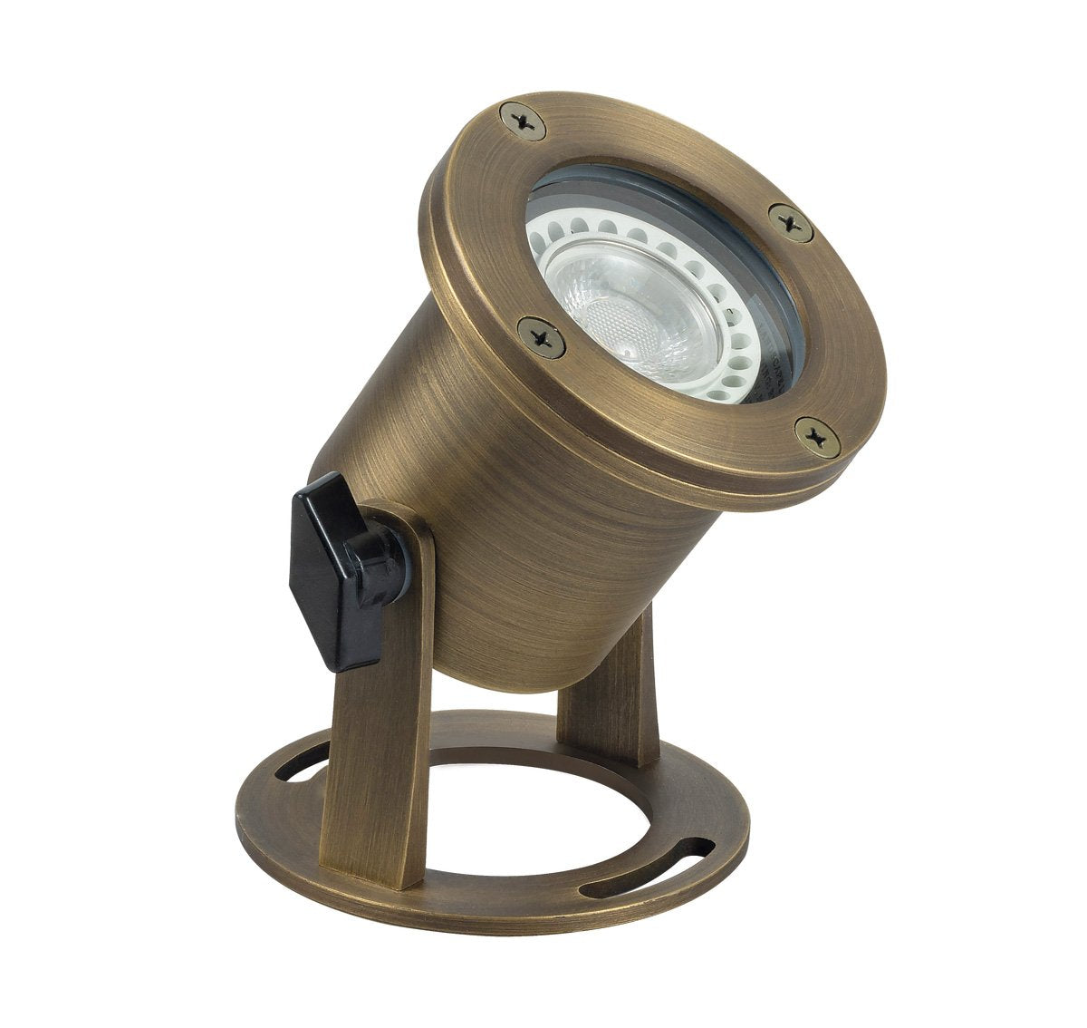 Brass Underwater Light, 30' Cord, Antique Bronze, No Lamp — view 1