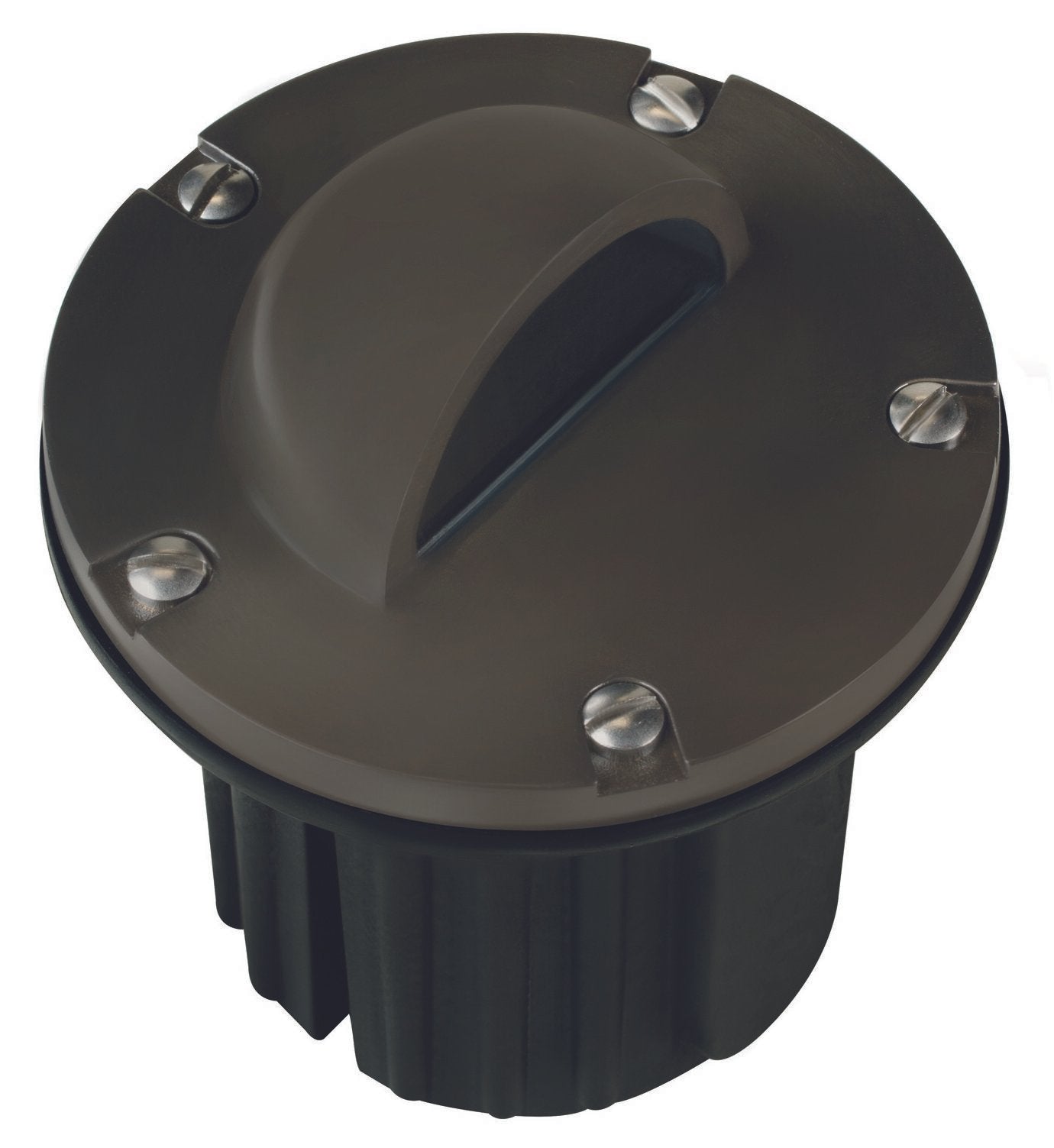 Brass Adjustable Half-Moon Well Light, Gun Metal, No Lamp — view 1