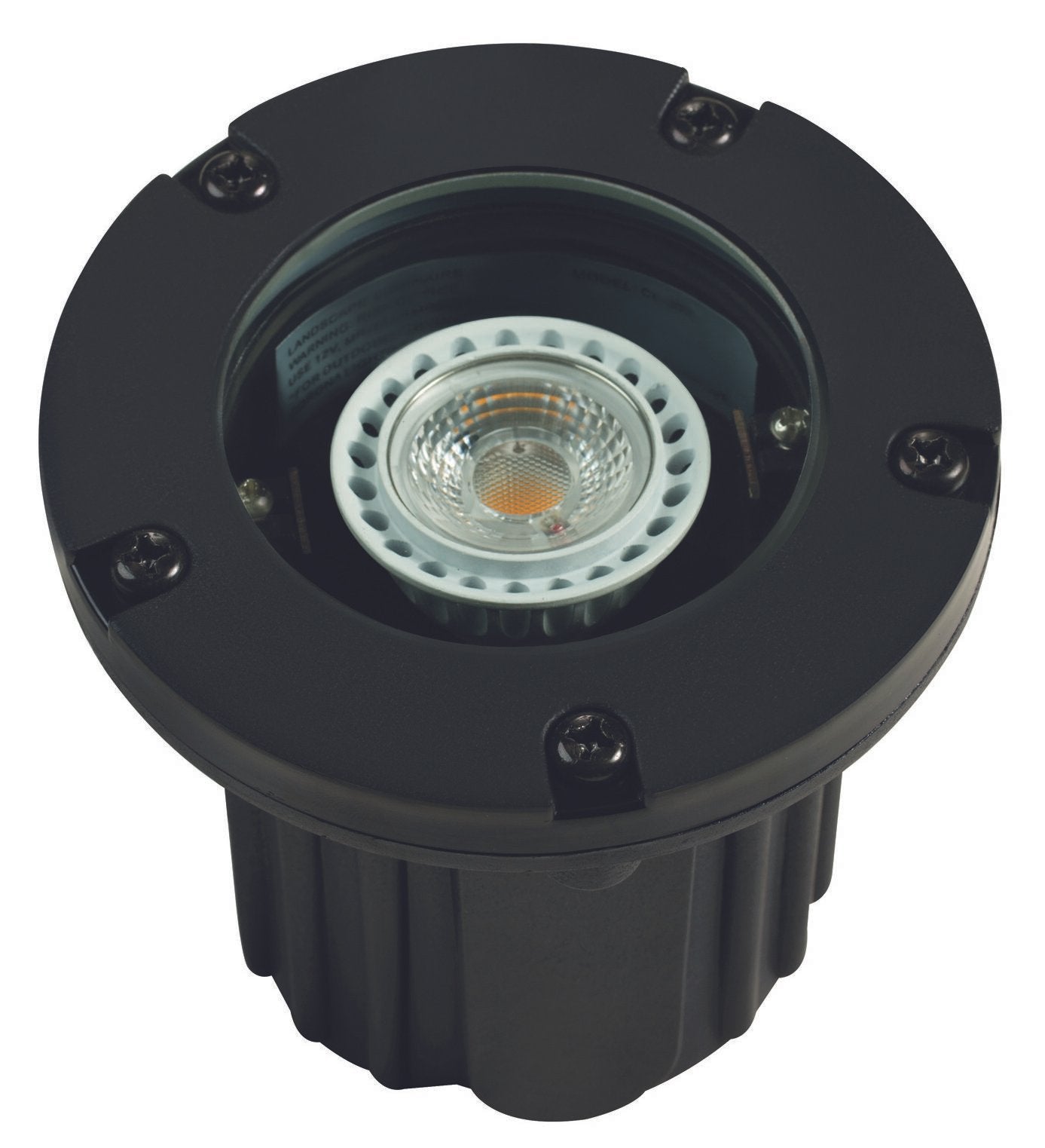 Composite Adjustable Lensed Well Light, Black, No Lamp — view 1