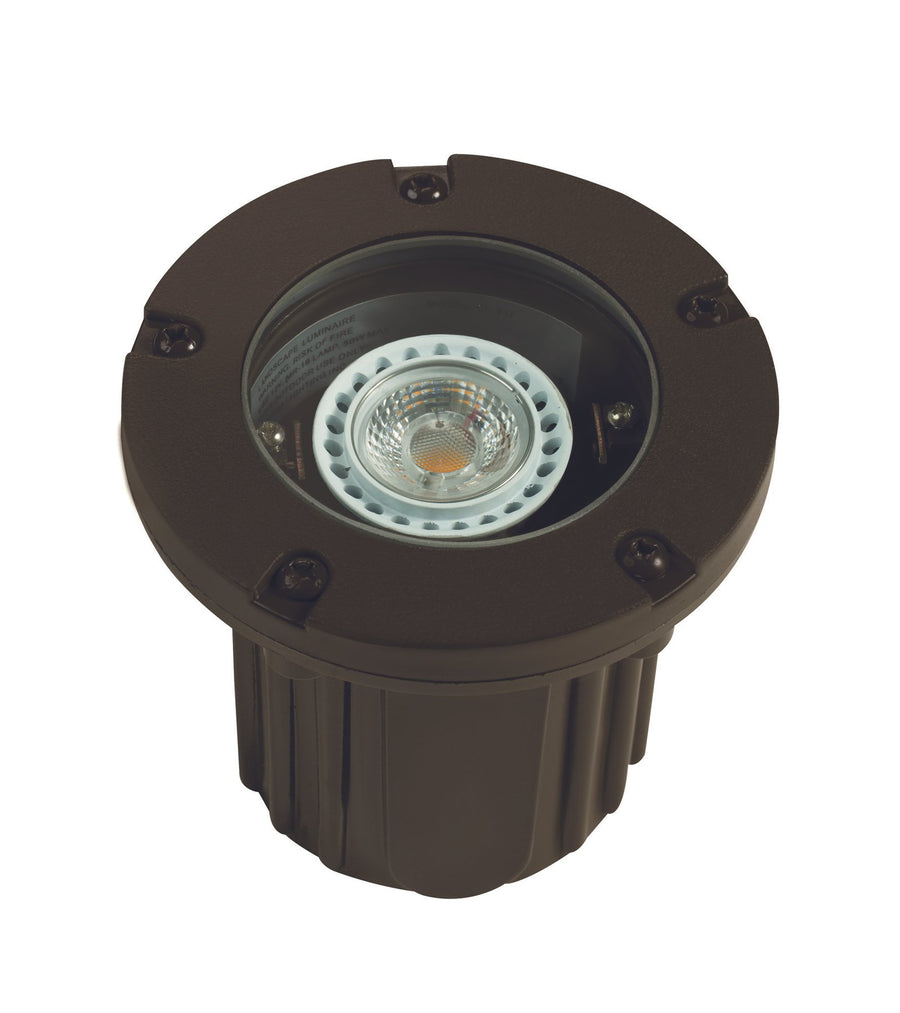 Composite Adjustable Lensed Well Light, Bronze, No Lamp