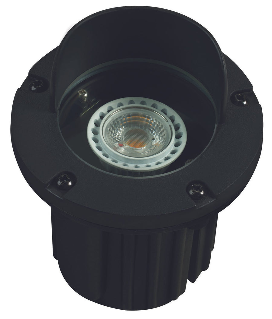 Composite Adjustable Hooded Well Light, Black, No Lamp