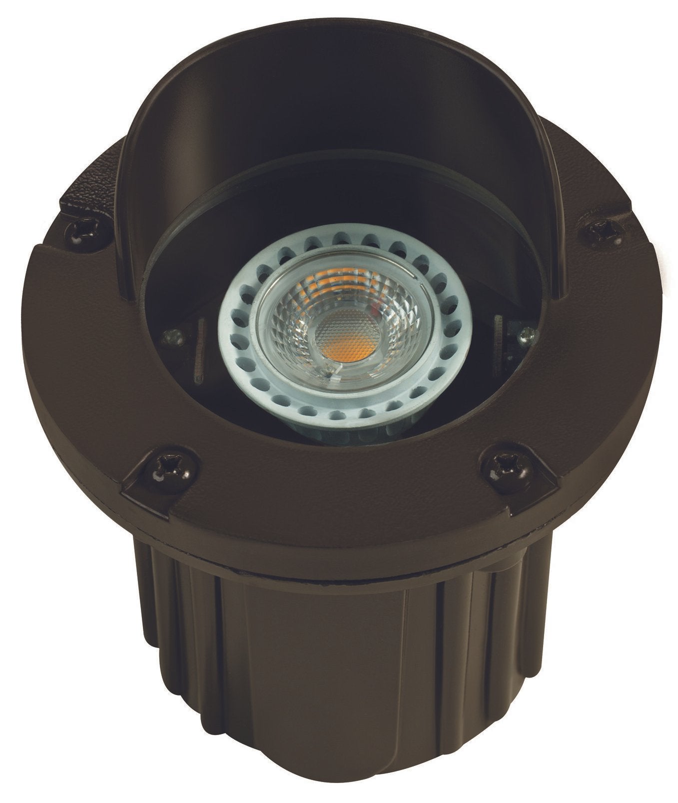 Composite Adjustable Hooded Well Light, Bronze, No Lamp — view 1