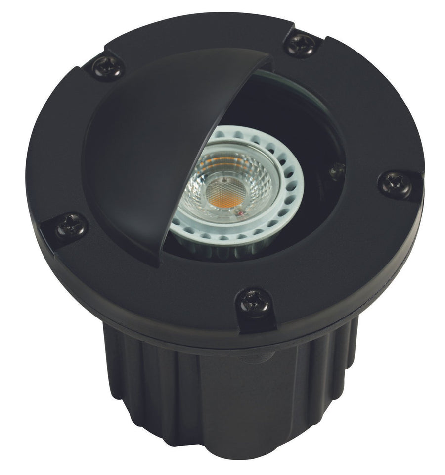 Composite Adjustable Half-Moon Well Light, Black, No Lamp