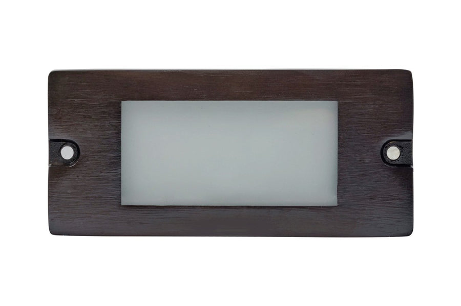 Brass 5½” Small Lensed Backless Box, Step Light, Gun Metal, 2.5W Integrated LED