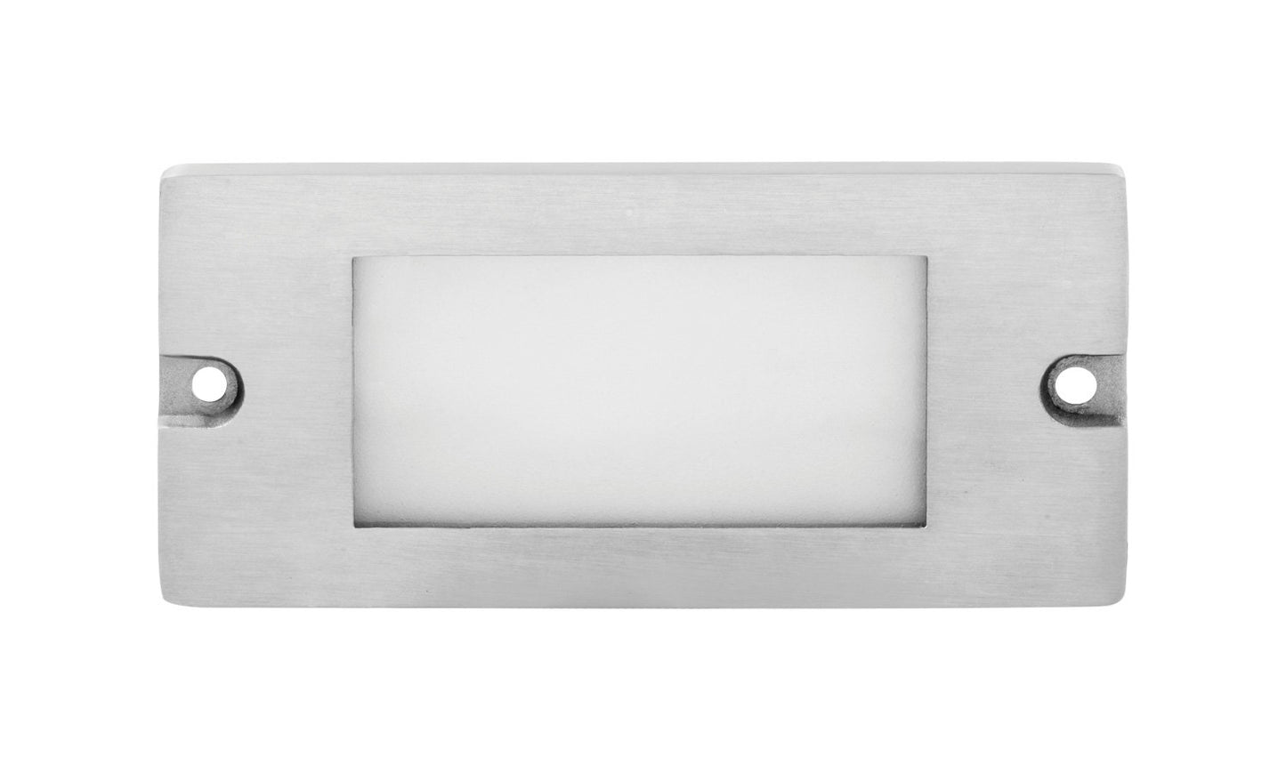 Brass 5½” Small Lensed Backless Box, Step Light, Silver Plated, 2.5W Integrated LED — view 1