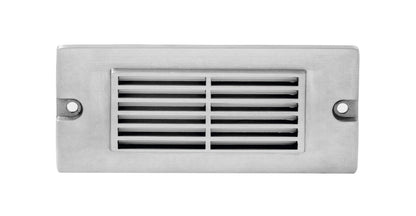 Brass 5½” Small Louvered Backless Box, Step Light, Silver Plated, 2.5W Integrated LED — view 1