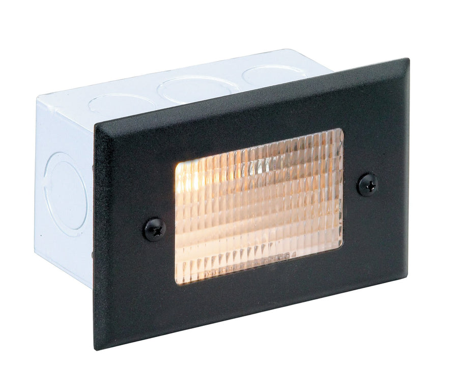 Aluminum Lensed Step Light , Black, No Lamp