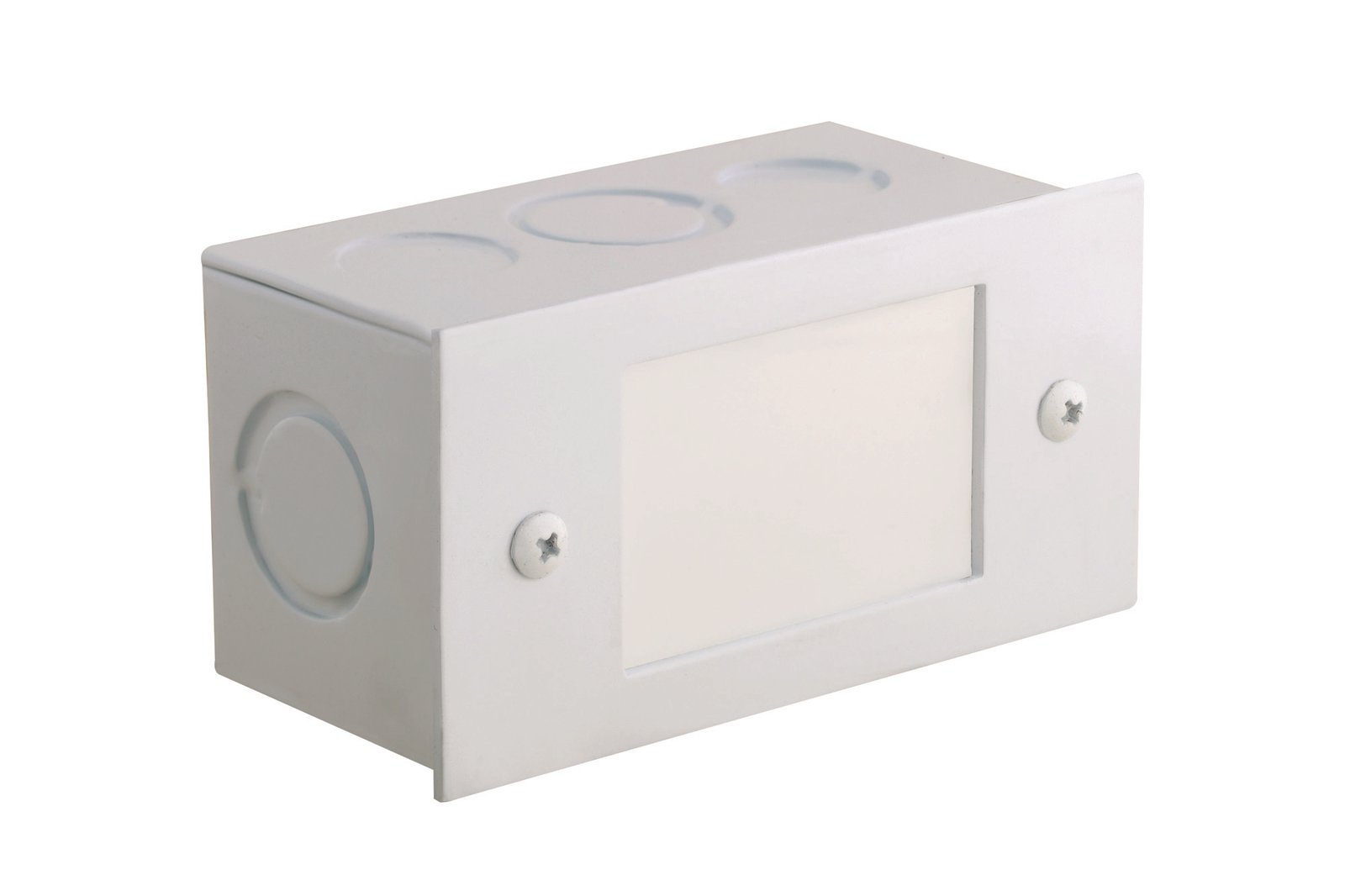 Aluminum Lensed Step Light, White, No Lamp — view 1