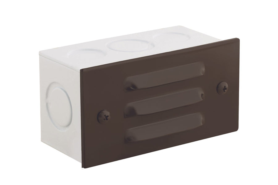 Aluminum 3 Louver Step Light, Bronze, No Lamp
