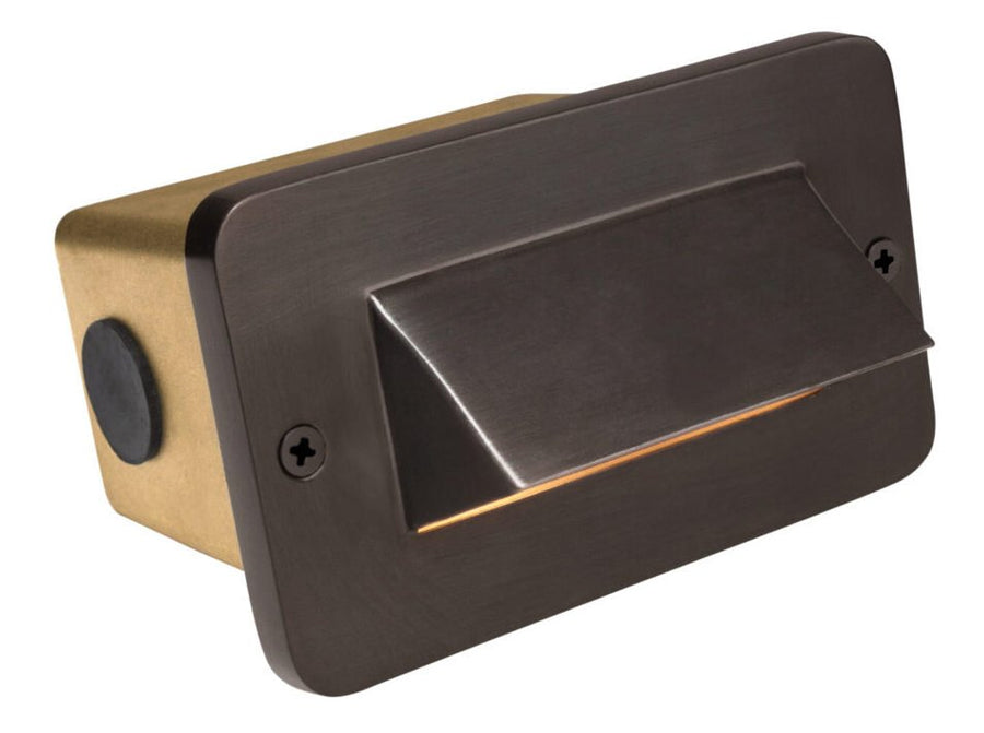 Brass 1 Louver Step Light, Gun Metal, No Lamp