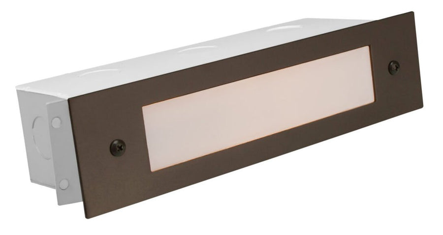 Aluminum Lensed Brick Light, Bronze, No Lamp