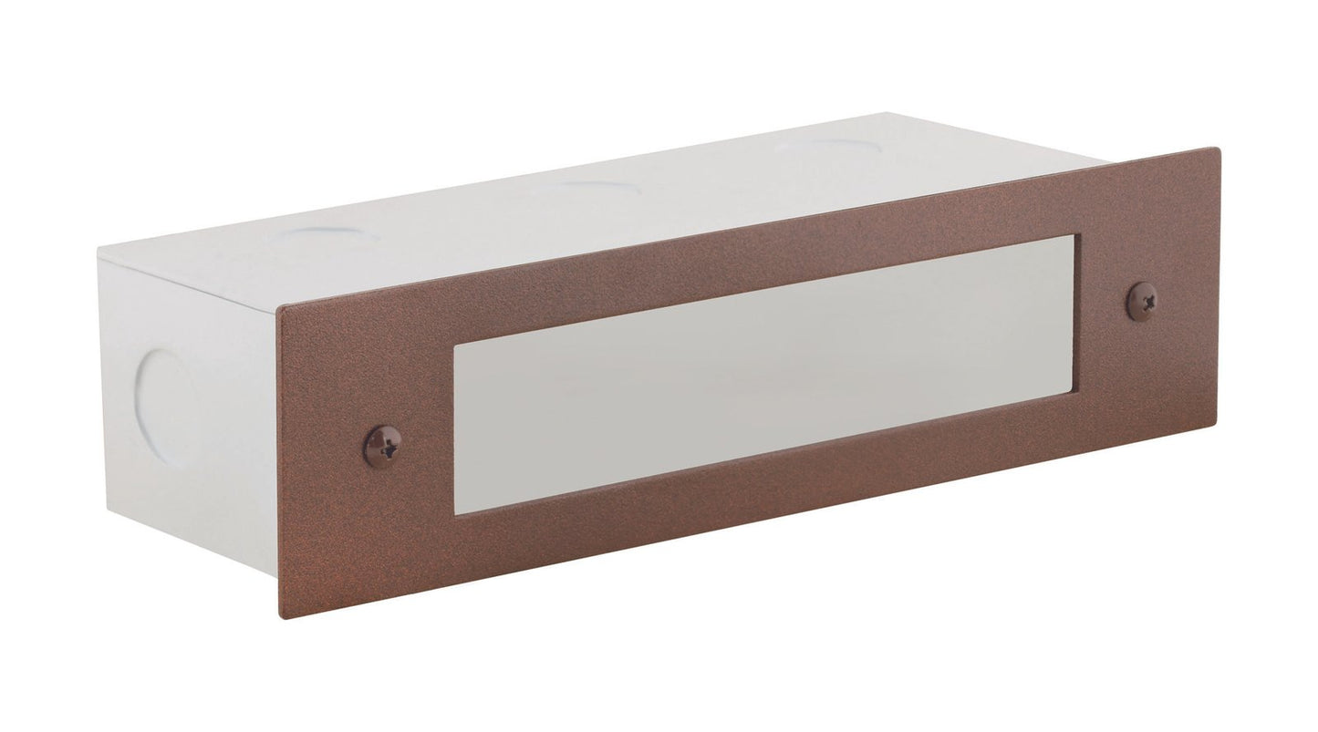 Aluminum Lensed Brick Light, Rust, No Lamp — view 1
