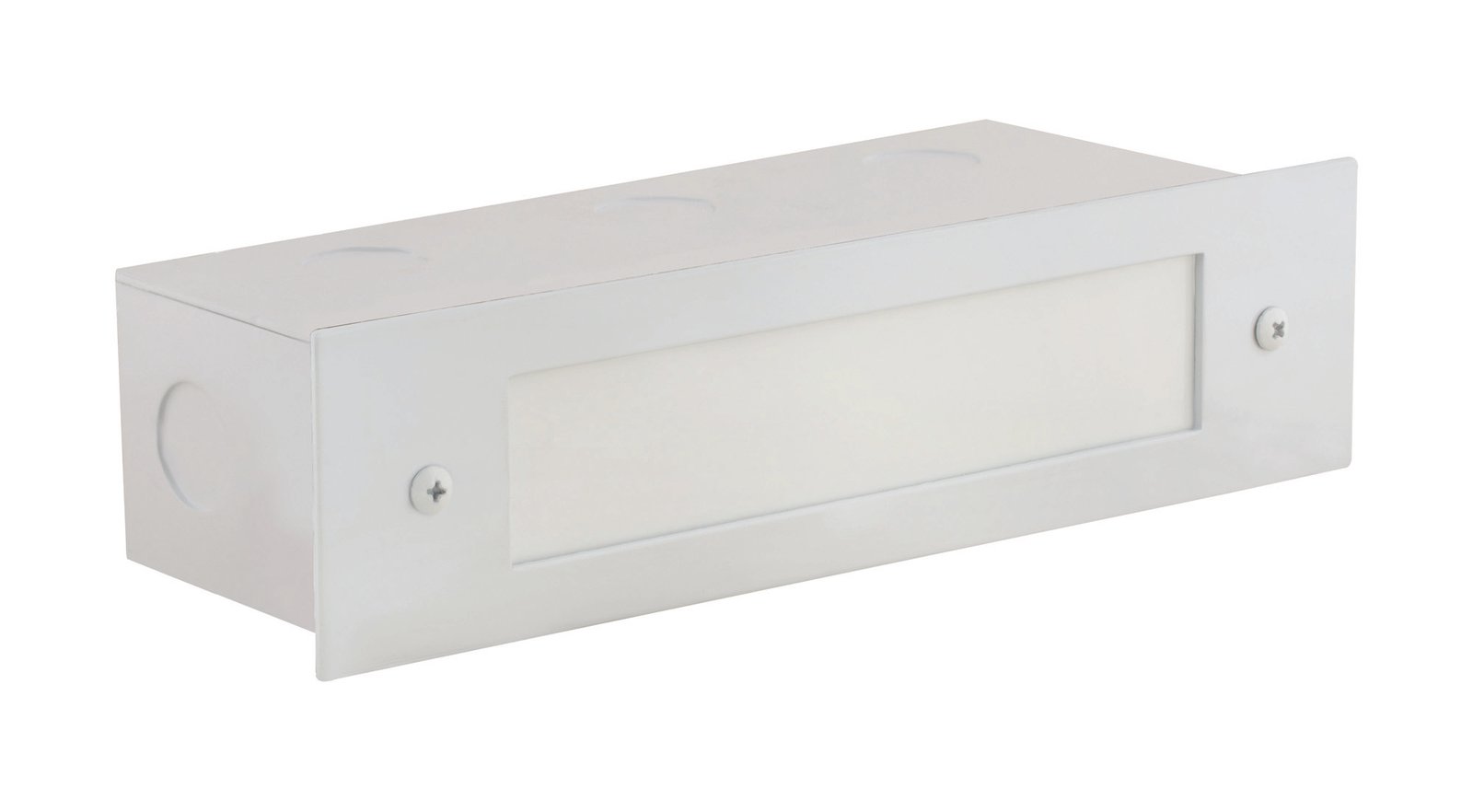Aluminum Lensed Brick Light, White, No Lamp — view 1
