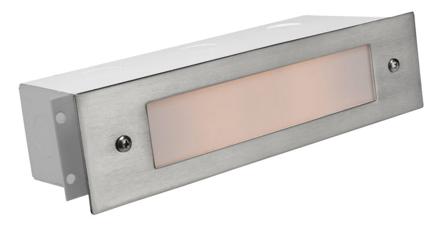 Brass Lensed Brick Light, Silver Plated, No Lamp