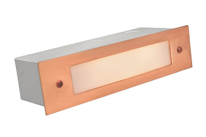 Copper Lensed Brick Light, Raw Copper, No Lamp — view 1