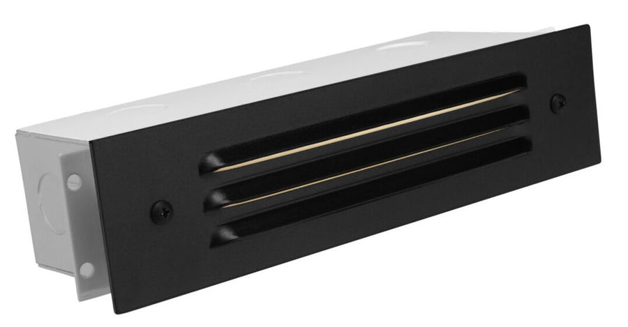 Brass 3 Louver Brick Light, Gun Metal, No Lamp