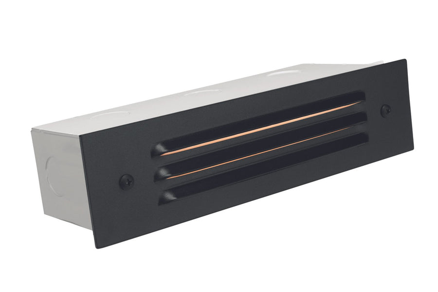 Aluminum 3 Louver Brick Light, Black, No Lamp