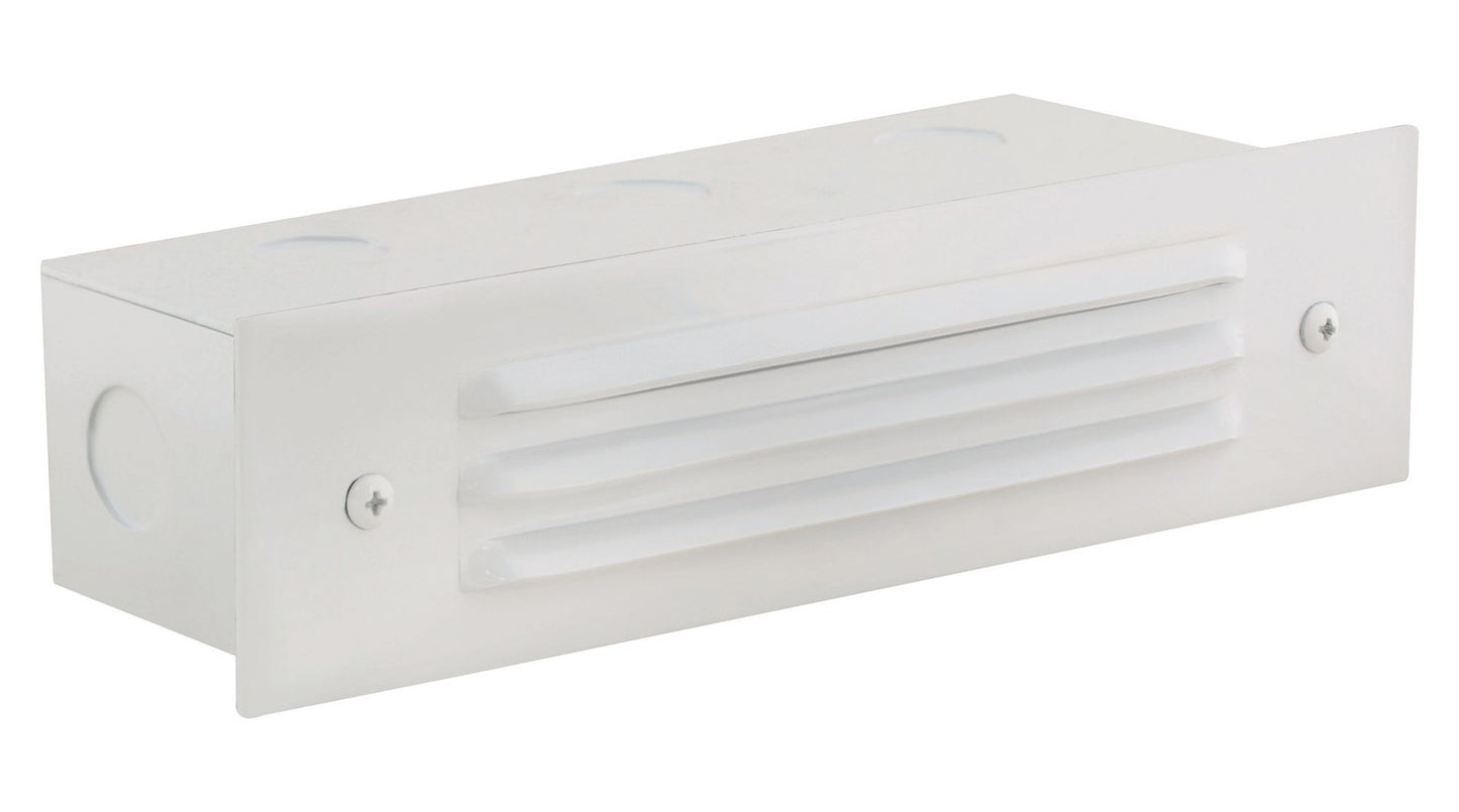 Aluminum 3 Louver Brick Light, White, No Lamp — view 1