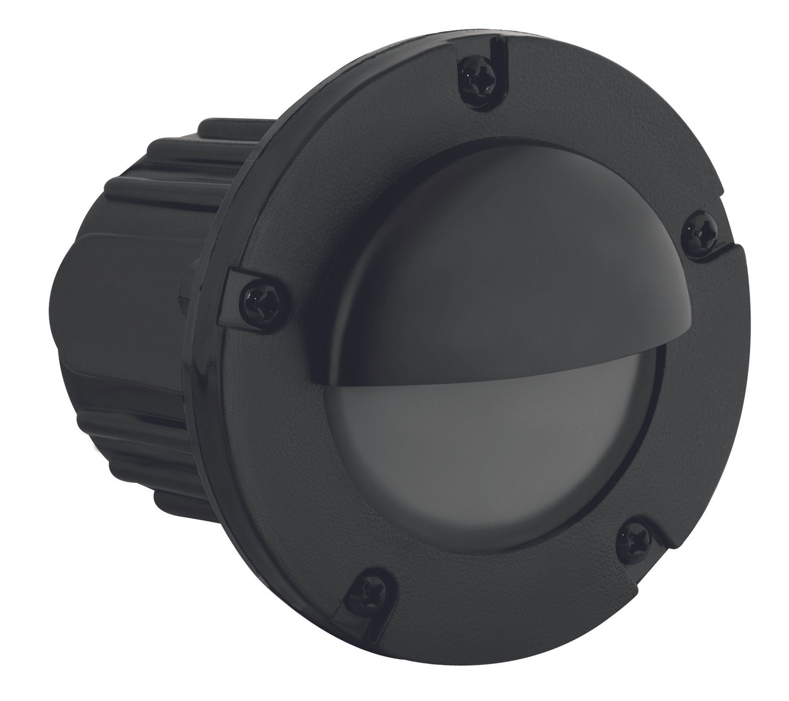Composite Half-Moon Step Light with Frosted Lens, Black, No Lamp — view 1