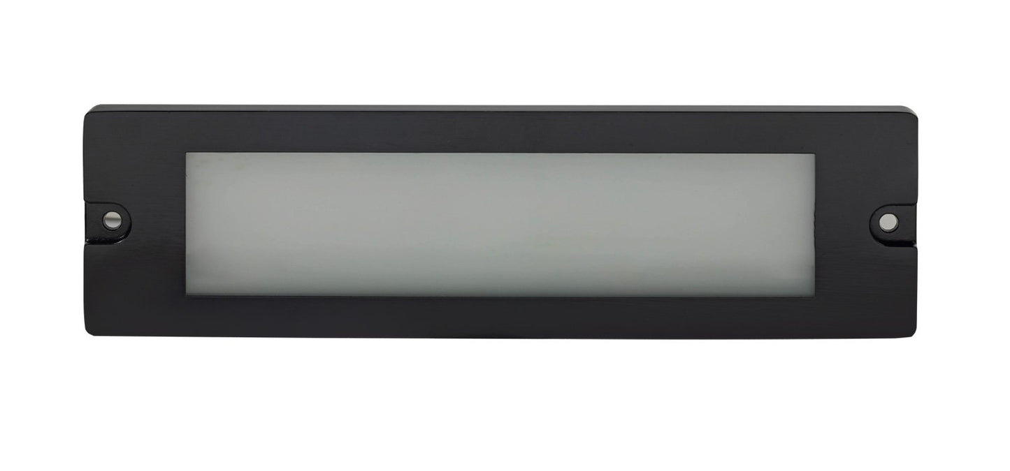 Aluminum 8¾” Large Lensed Backless Box, Brick Light, Black, 5W Integrated LED — view 1