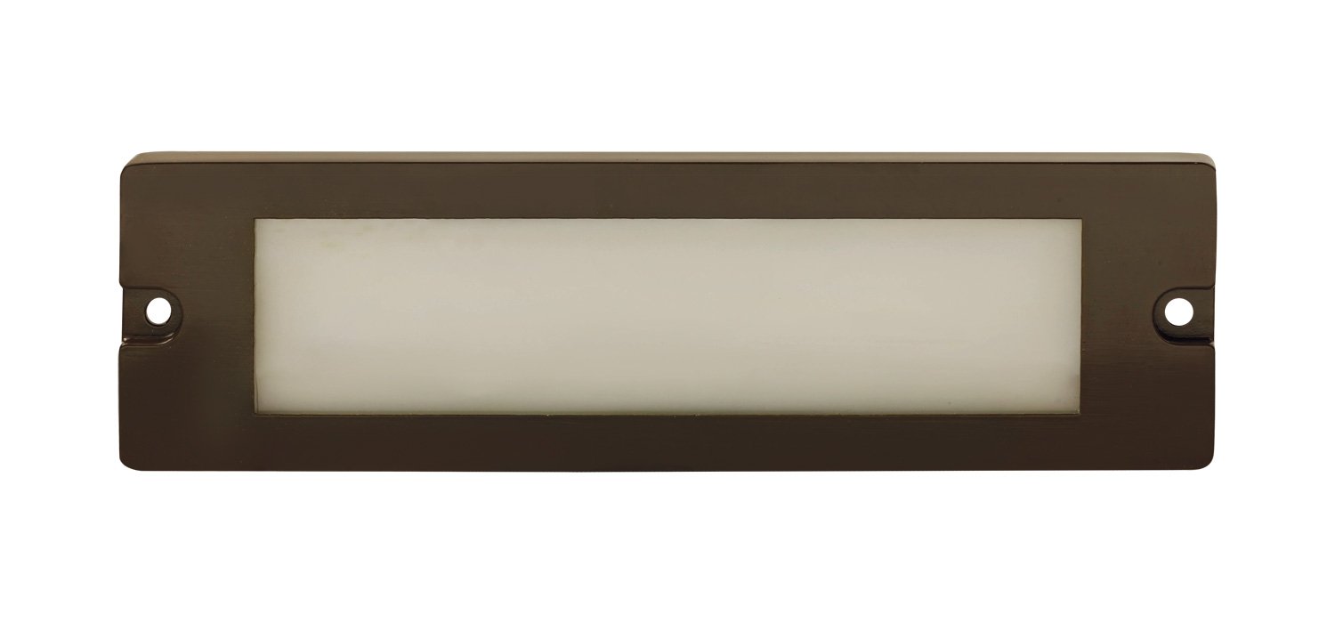 Aluminum 8¾” Large Lensed Backless Box, Brick Light, Bronze, 5W Integrated LED — view 1